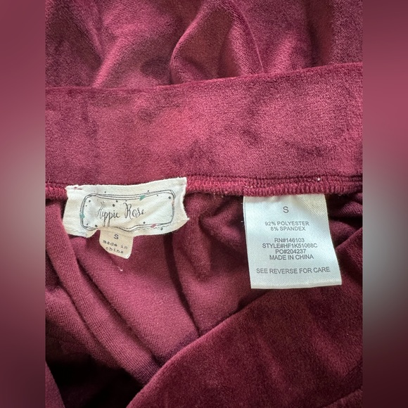 Hippie Rose Velvet Mini Skirt. Size S. - Picture 3 of 3